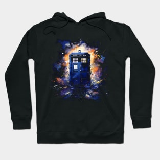 Tardis Watercolor - Time and Space Hoodie